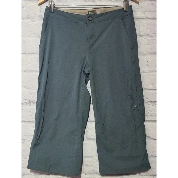 Royal Robbins Cargo Capri Pants Women's Size 2 Blue Gray Outdoor Hiking Fishing - Picture 1 of 4